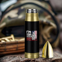 Funny Retirement Bullet Tumbler I'm A Dad A Grandpa And A Retired Army Nothing Scares Me
