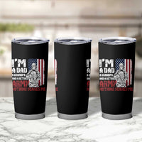 Funny Retirement Tumbler Cup I'm A Dad A Grandpa And A Retired Army Nothing Scares Me