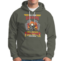 Retired Firefighter Hoodie I'm A Dad A Grandpa Nothing Scares Me Funny Retirement - Wonder Print Shop