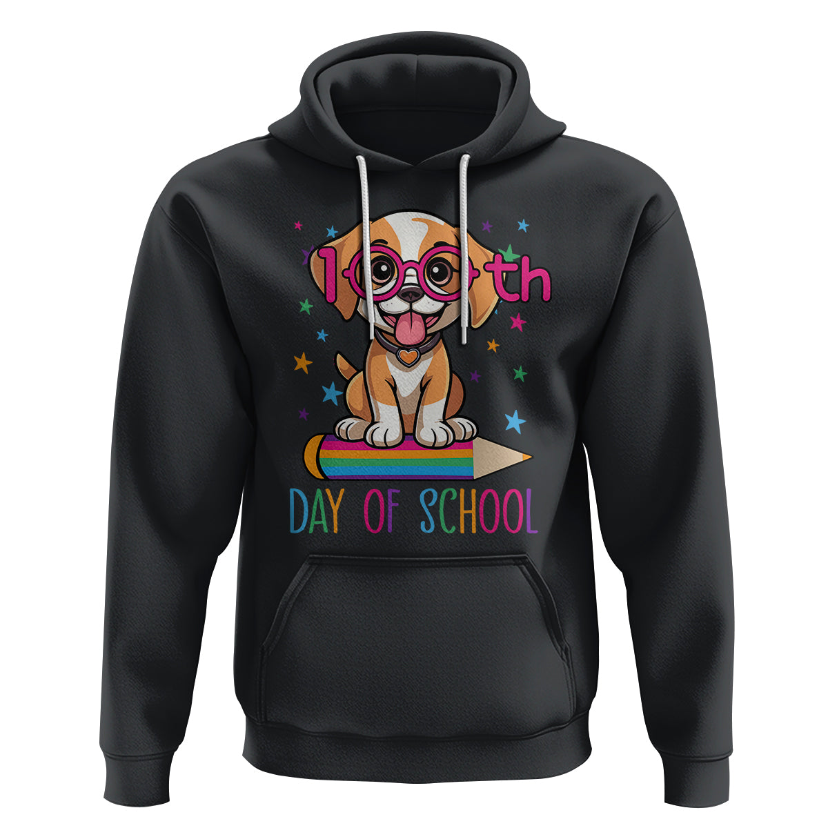 100th Day Of School Cute Dog Puppy Hoodie - Wonder Print Shop