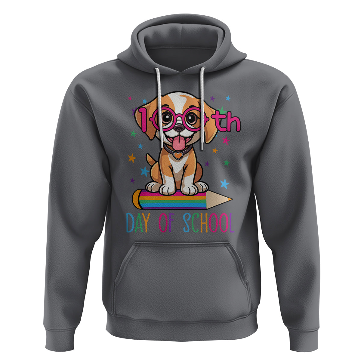 100th Day Of School Cute Dog Puppy Hoodie - Wonder Print Shop
