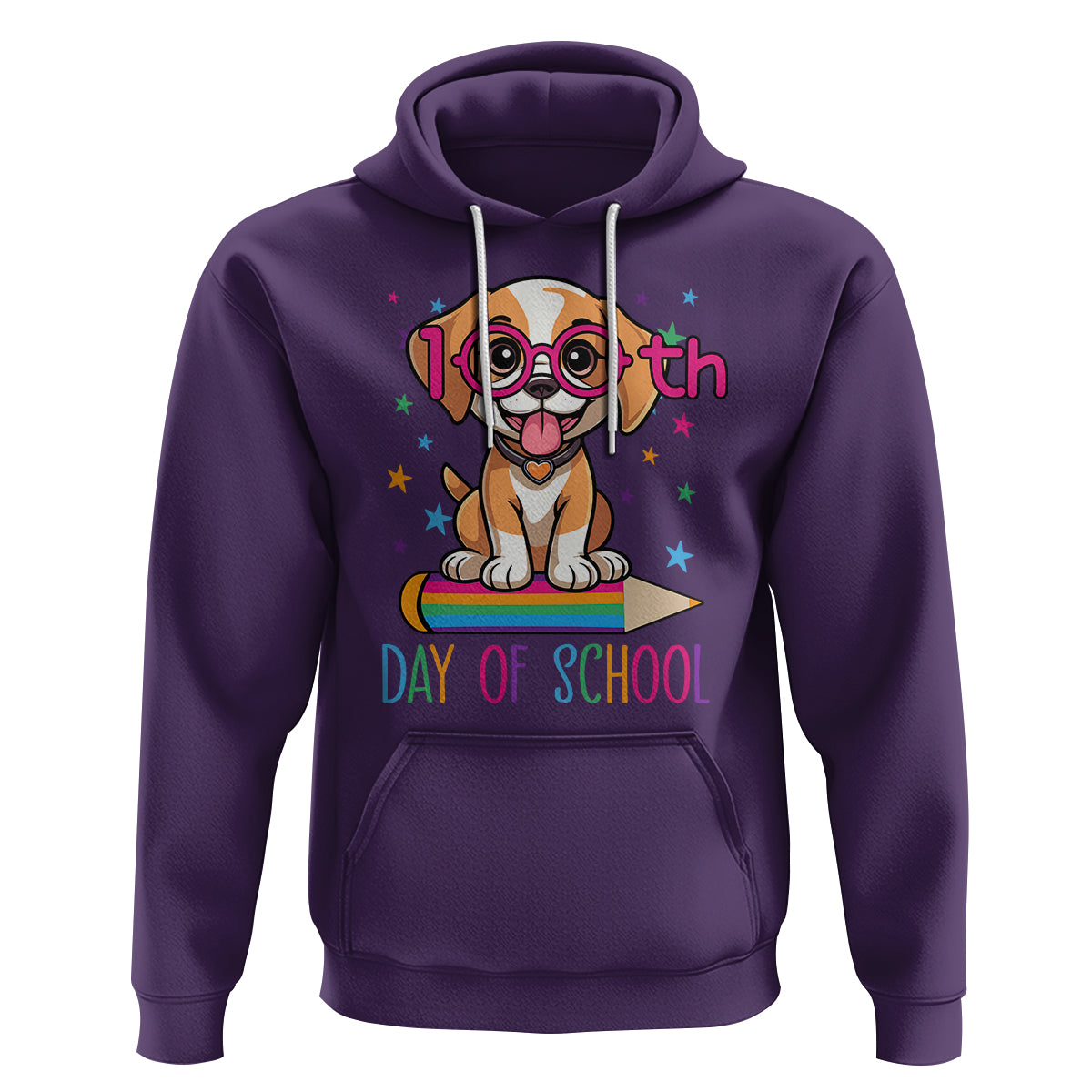 100th Day Of School Cute Dog Puppy Hoodie - Wonder Print Shop