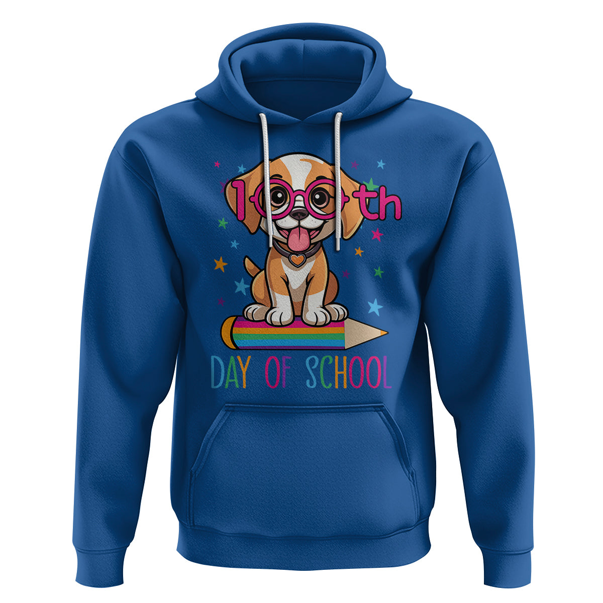 100th Day Of School Cute Dog Puppy Hoodie - Wonder Print Shop