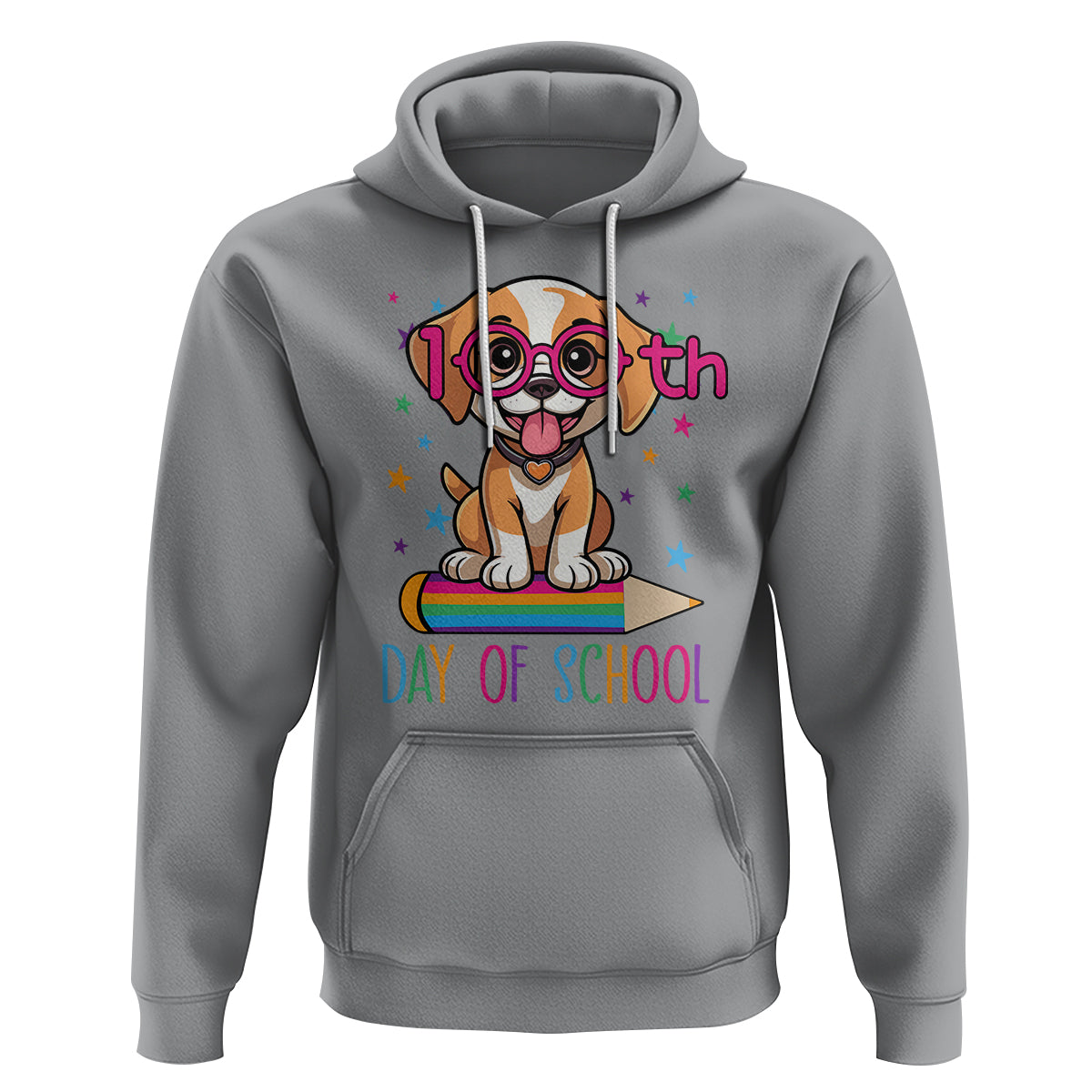 100th Day Of School Cute Dog Puppy Hoodie - Wonder Print Shop