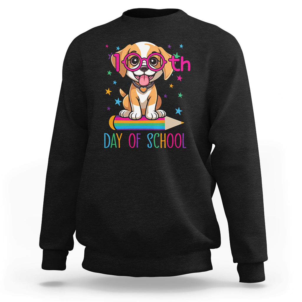 100th Day Of School Cute Dog Puppy Sweatshirt - Wonder Print Shop