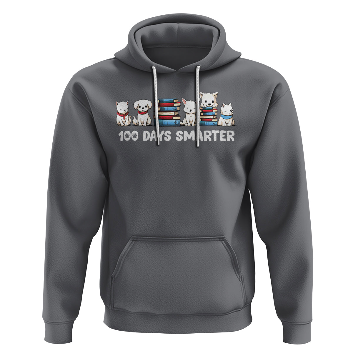 100th Day Of School Hoodie 101 Days Smarter Cute Dog Puppy - Wonder Print Shop