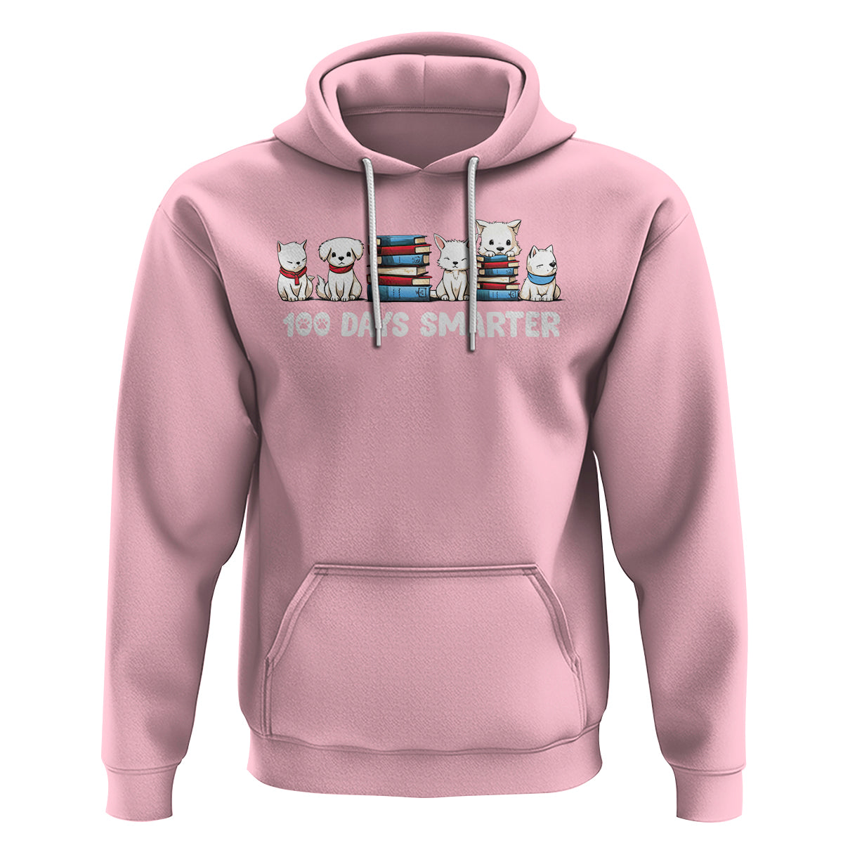 100th Day Of School Hoodie 101 Days Smarter Cute Dog Puppy - Wonder Print Shop
