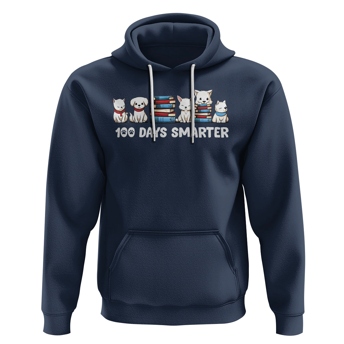 100th Day Of School Hoodie 101 Days Smarter Cute Dog Puppy - Wonder Print Shop