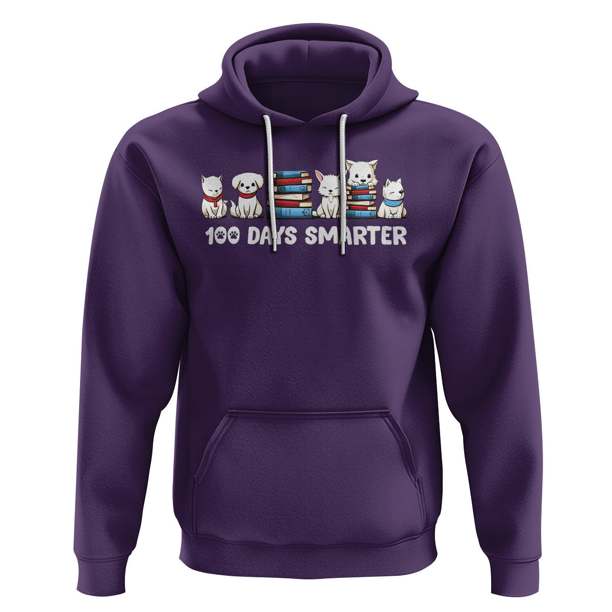 100th Day Of School Hoodie 101 Days Smarter Cute Dog Puppy - Wonder Print Shop