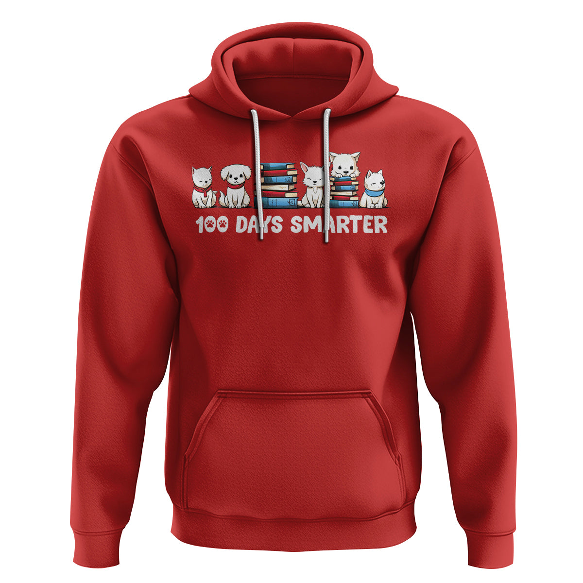 100th Day Of School Hoodie 101 Days Smarter Cute Dog Puppy - Wonder Print Shop