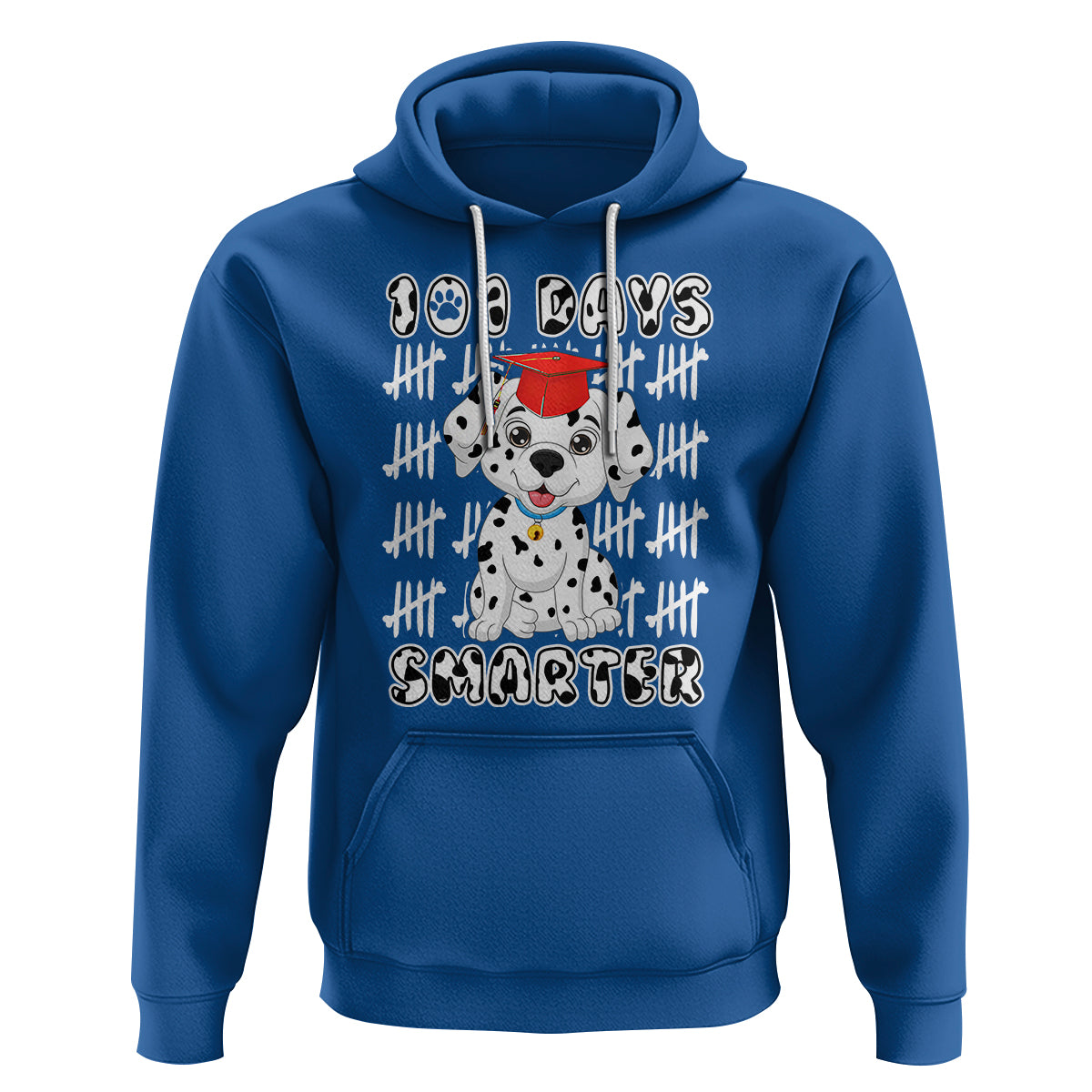 100th Day Of School Hoodie 101 Days Smarter Cute Dalmatian Dog - Wonder Print Shop