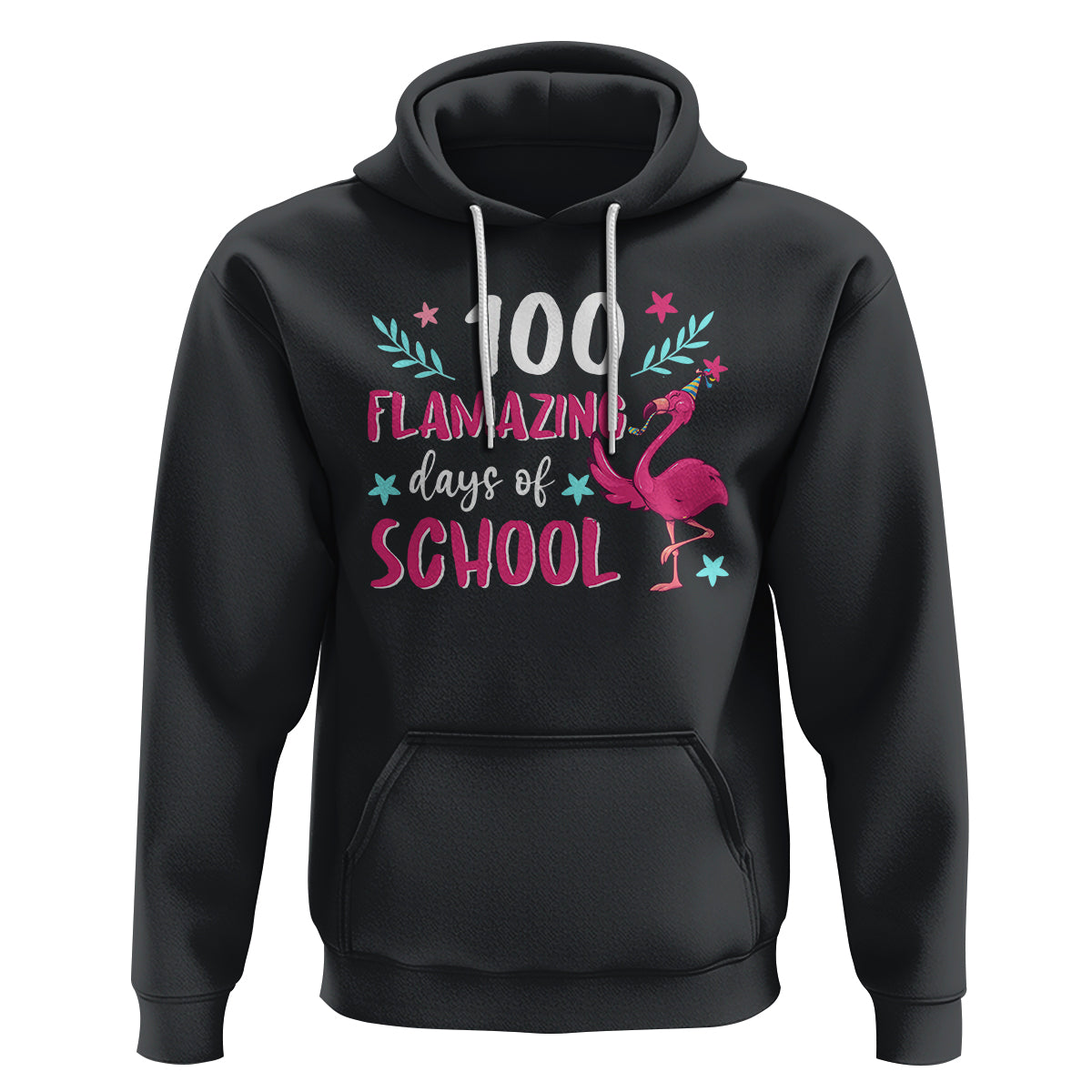 100th Day Of School Hoodie 100 Flamazing Days Flamingo - Wonder Print Shop