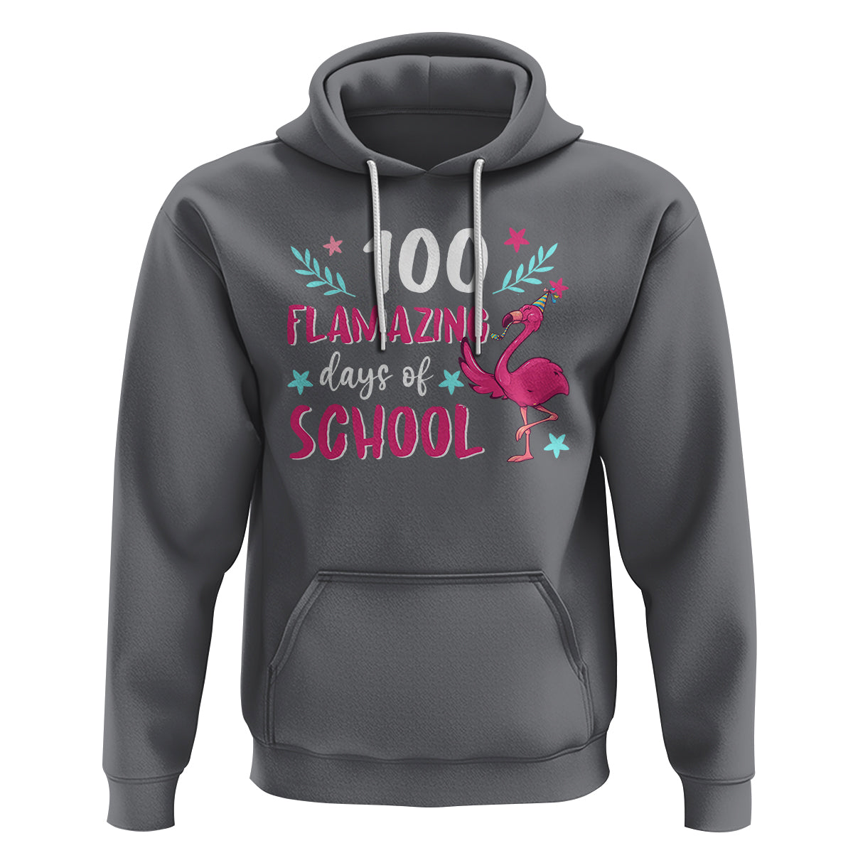 100th Day Of School Hoodie 100 Flamazing Days Flamingo - Wonder Print Shop