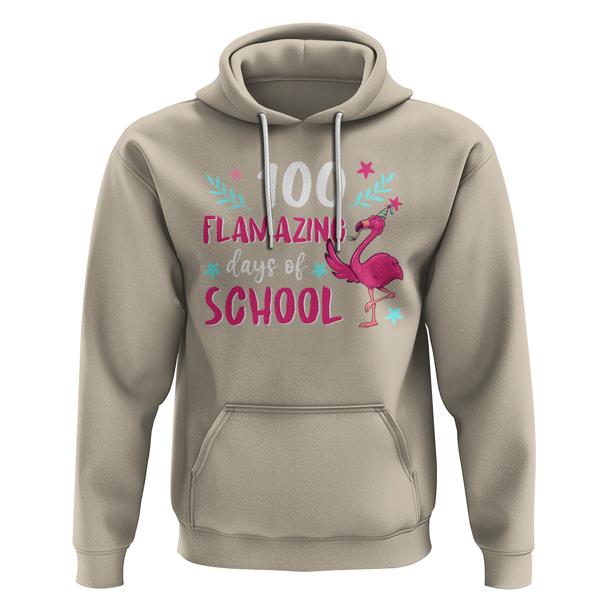 100th Day Of School Hoodie 100 Flamazing Days Flamingo - Wonder Print Shop