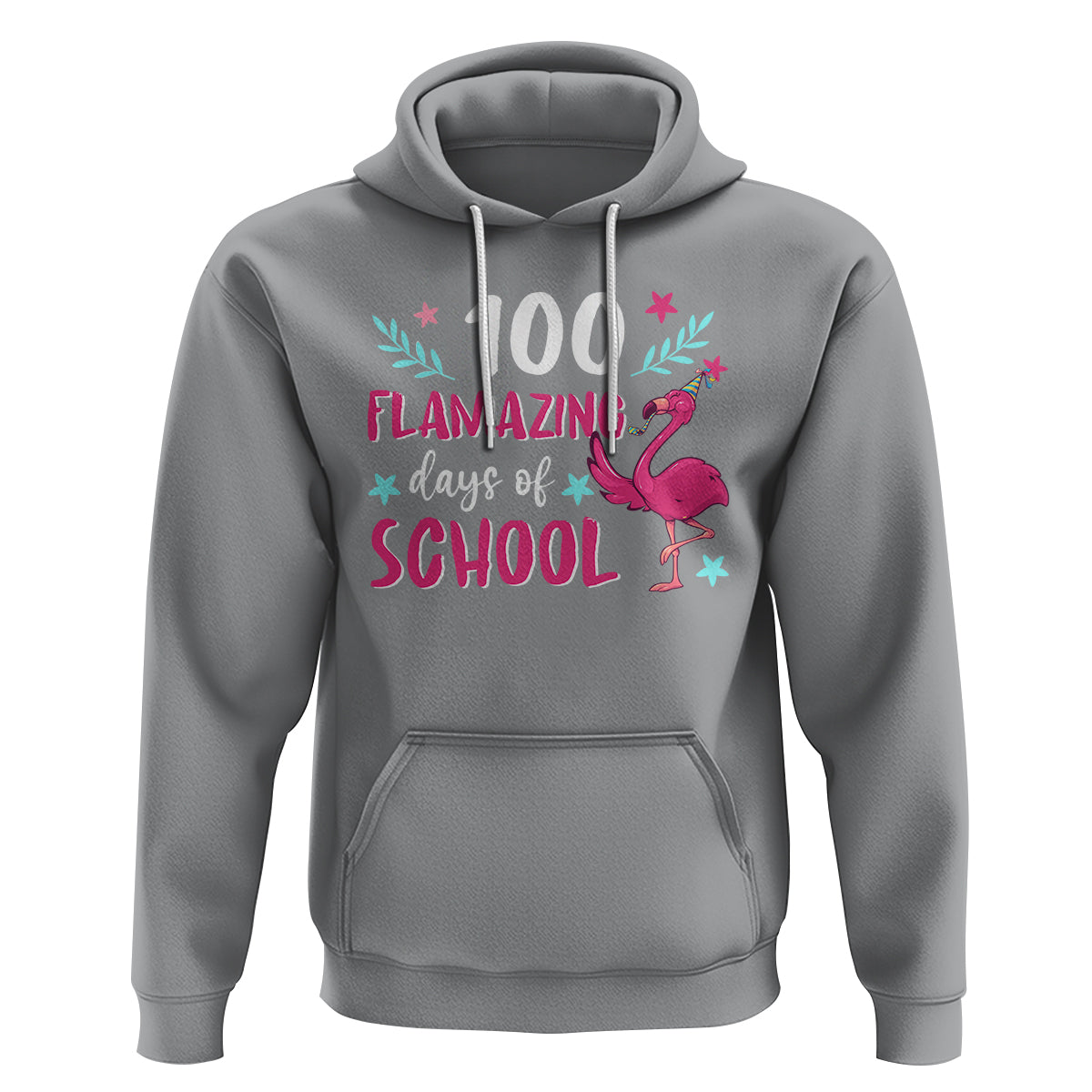 100th Day Of School Hoodie 100 Flamazing Days Flamingo - Wonder Print Shop