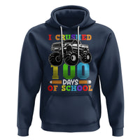100th Day Of School Hoodie I Crushed 100 Days Monster Truck - Wonder Print Shop