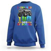 100th Day Of School Sweatshirt I Crushed 100 Days Monster Truck - Wonder Print Shop