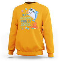 100th Day Of School Sweatshirt 100 Jawsome Days Funny Shark - Wonder Print Shop