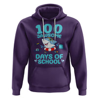100th Day Of School Hoodie 100 Jawsome Days Funny Shark - Wonder Print Shop