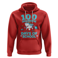 100th Day Of School Hoodie 100 Jawsome Days Funny Shark - Wonder Print Shop