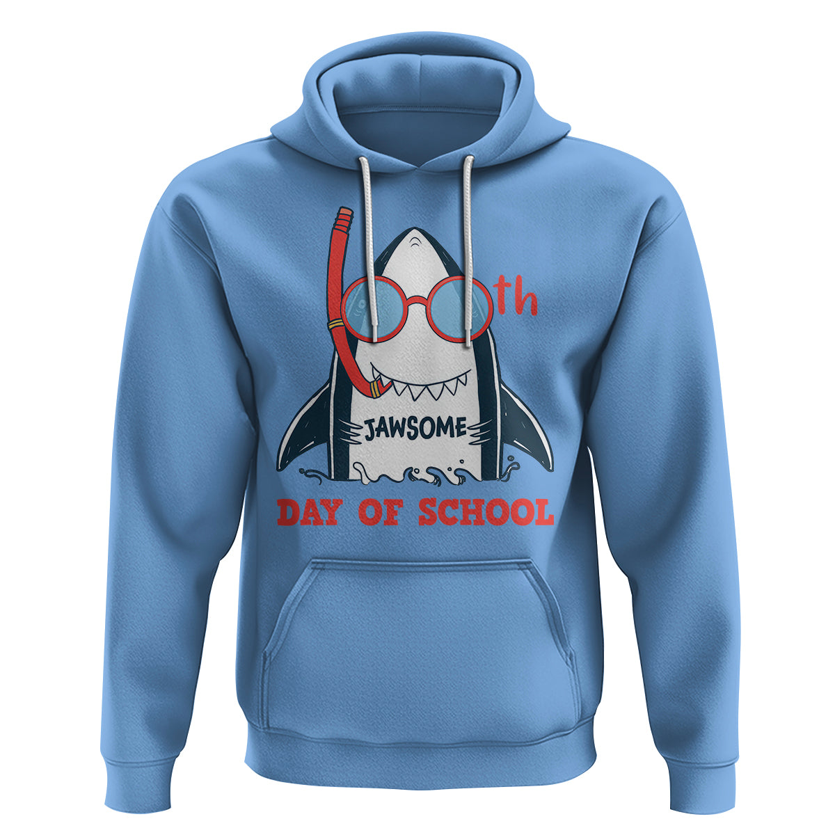 100th Day Of School Hoodie 100 Jawsome Days Funny Shark - Wonder Print Shop