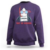 100th Day Of School Sweatshirt 100 Jawsome Days Funny Shark - Wonder Print Shop