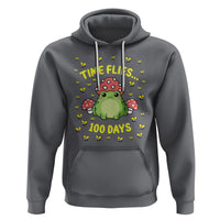 100th Day Of School Hoodie Time Flies Frog 100 Days - Wonder Print Shop