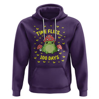 100th Day Of School Hoodie Time Flies Frog 100 Days - Wonder Print Shop