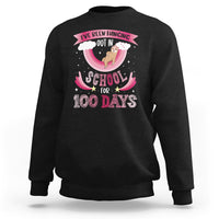 100th Day Of School Sweatshirt Hanging Out In School For 100 Days Funny Sloth - Wonder Print Shop