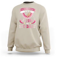 100th Day Of School Sweatshirt Hanging Out In School For 100 Days Funny Sloth - Wonder Print Shop