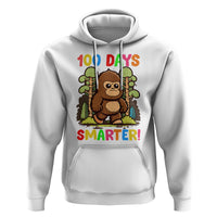 100th Day Of School Hoodie 100 Days Smarter Cute Bigfoot Sasquatch - Wonder Print Shop