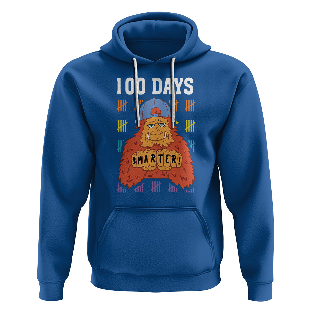 100th Day Of School Hoodie 101 Days Smarter Cool Bigfoot Sasquatch - Wonder Print Shop