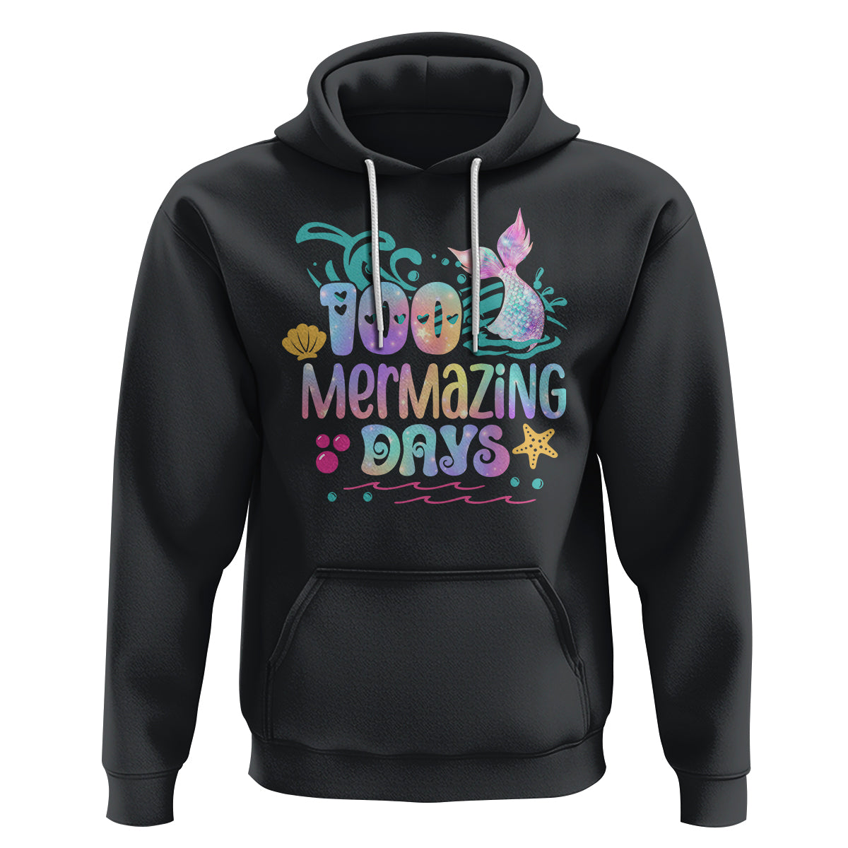 100th Day Of School Hoodie 100 Mermazing Days Mermaid - Wonder Print Shop