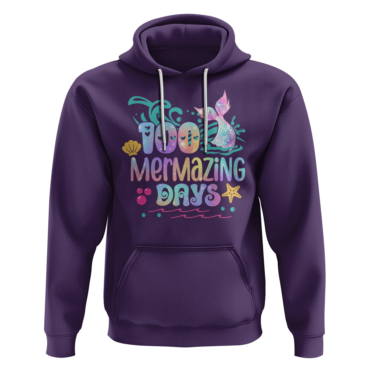 100th Day Of School Hoodie 100 Mermazing Days Mermaid - Wonder Print Shop