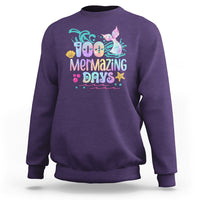 100th Day Of School Sweatshirt 100 Mermazing Days Mermaid - Wonder Print Shop