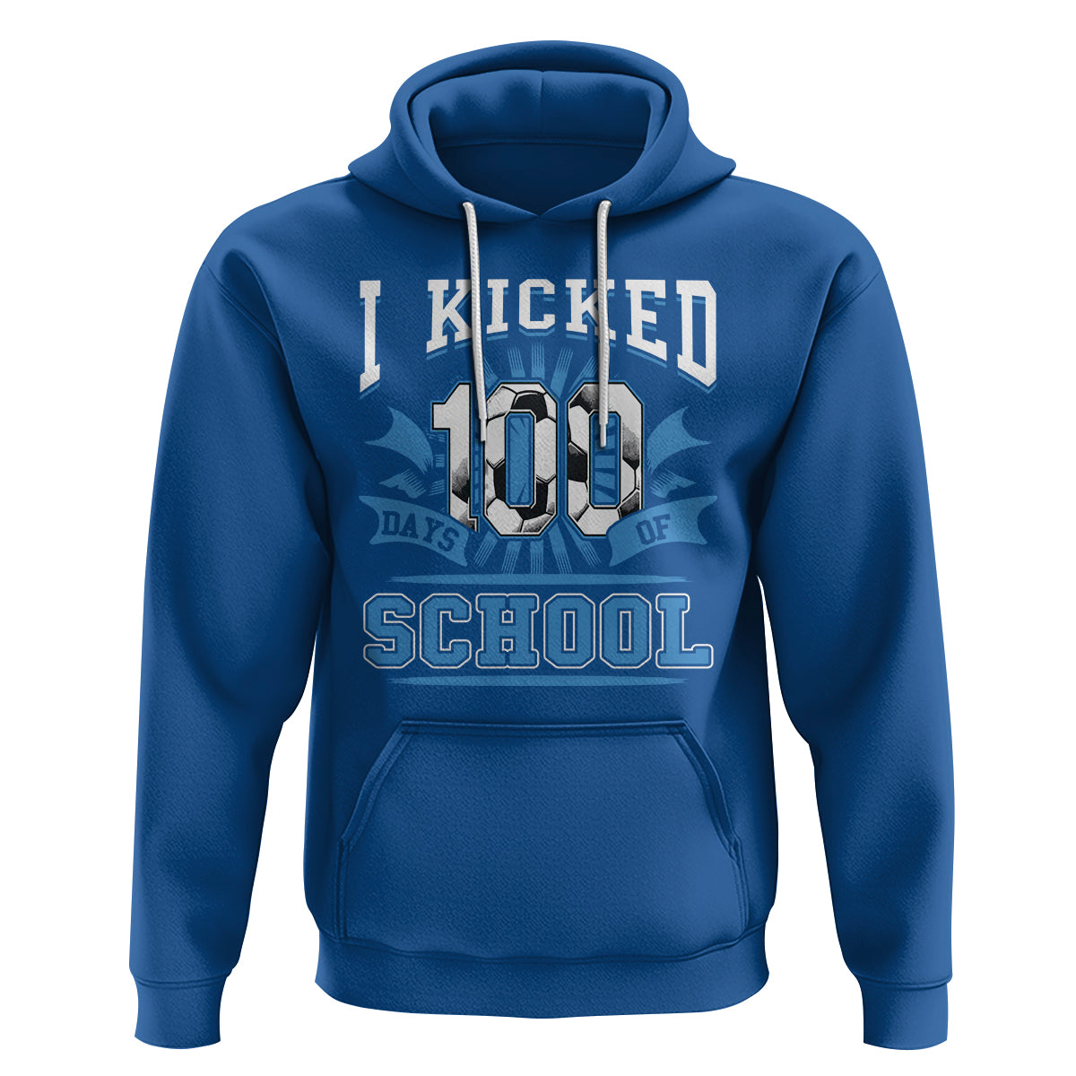 I Kicked 100 Days Of School Soccer Player Hoodie - Wonder Print Shop