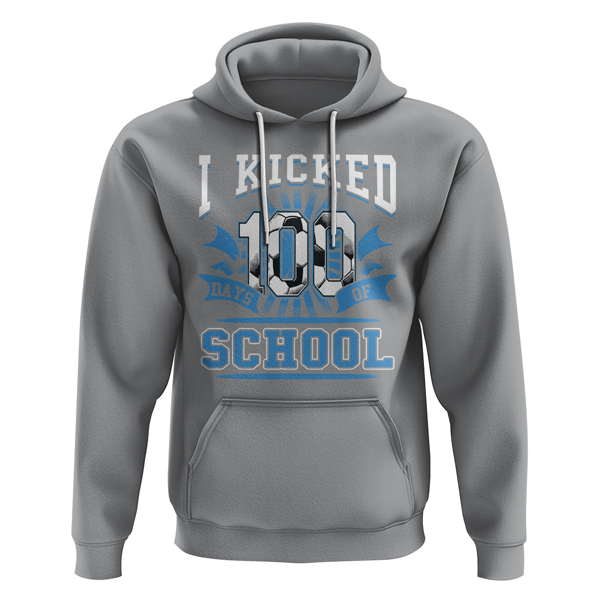 I Kicked 100 Days Of School Soccer Player Hoodie - Wonder Print Shop