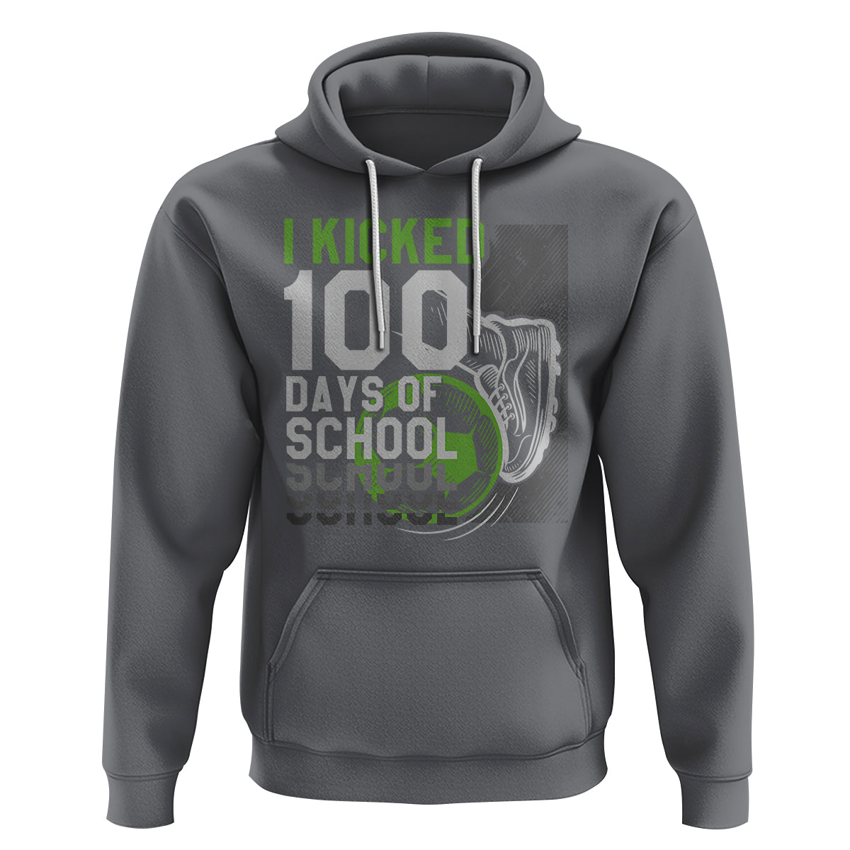 I Kicked 100 Days Of School Soccer Player Hoodie - Wonder Print Shop