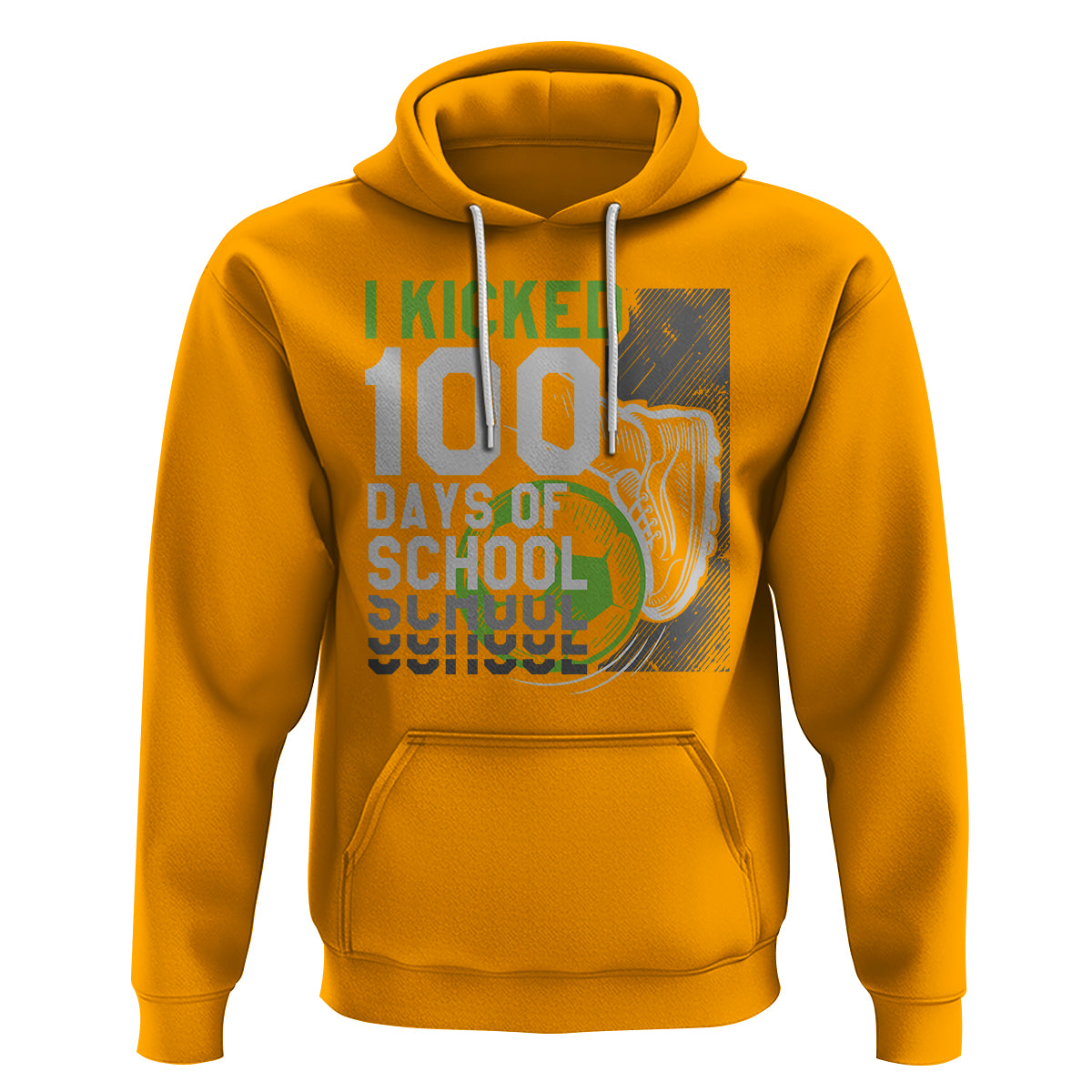 I Kicked 100 Days Of School Soccer Player Hoodie - Wonder Print Shop