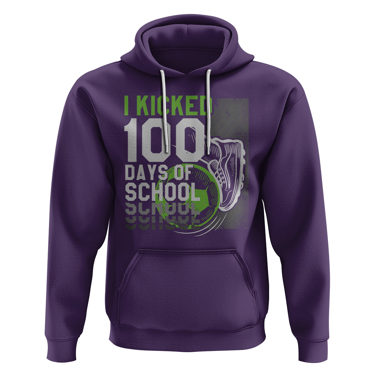 I Kicked 100 Days Of School Soccer Player Hoodie - Wonder Print Shop