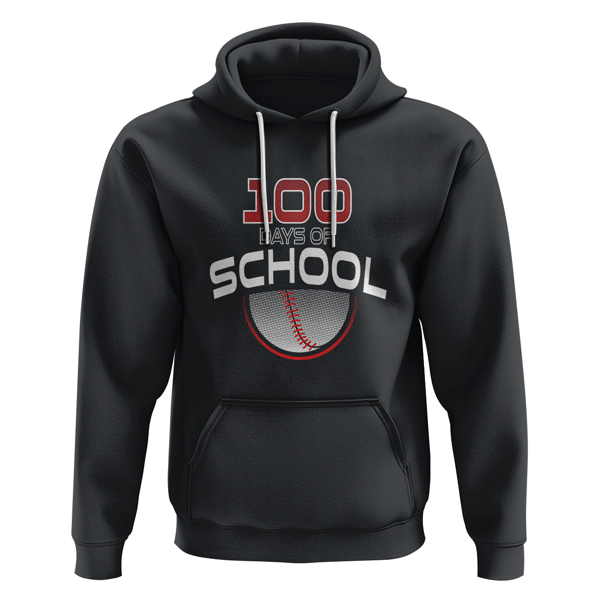 100th Day Of School Cool Baseball Player Hoodie - Wonder Print Shop