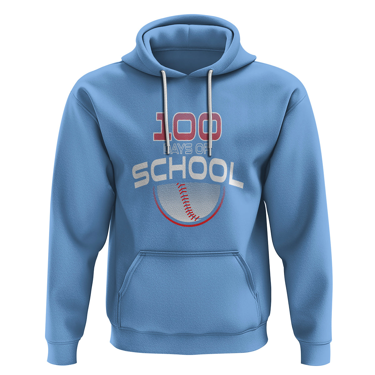 100th Day Of School Cool Baseball Player Hoodie - Wonder Print Shop