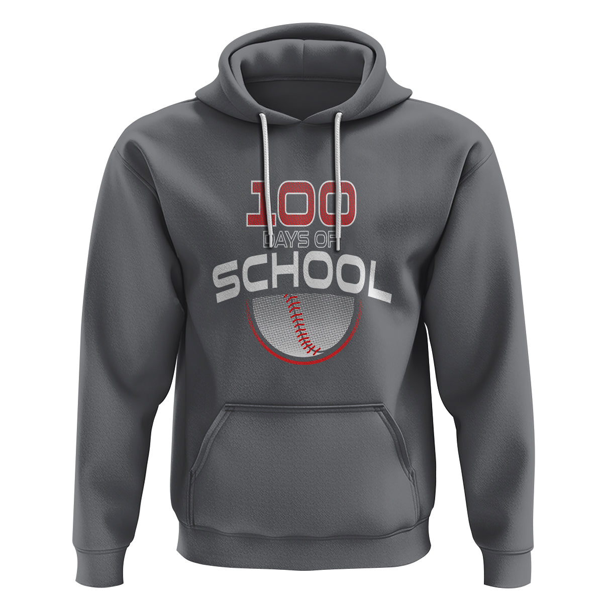 100th Day Of School Cool Baseball Player Hoodie - Wonder Print Shop