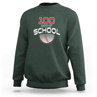 100th Day Of School Cool Baseball Player Sweatshirt - Wonder Print Shop