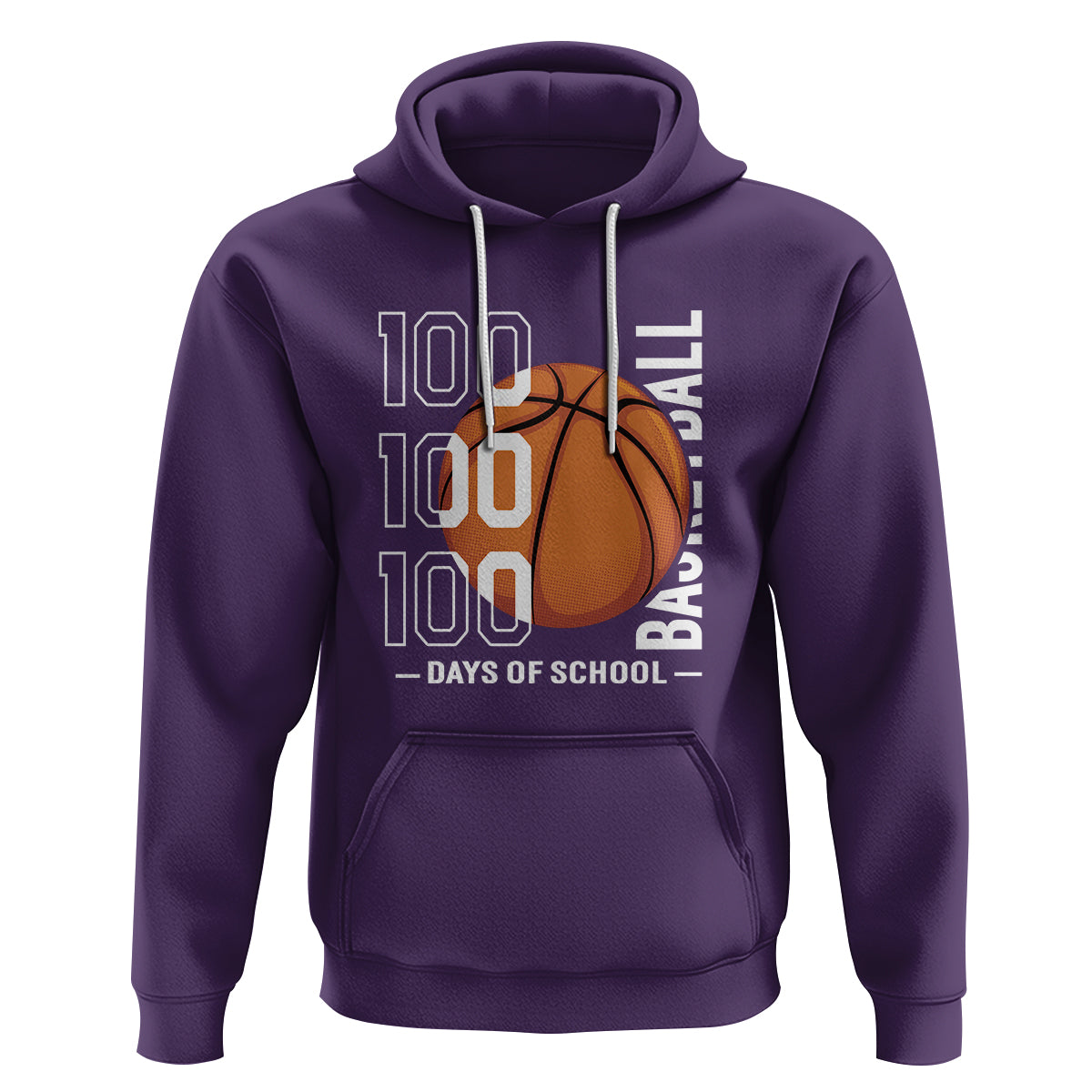 100th Day Of School Basketball Player Hoodie - Wonder Print Shop