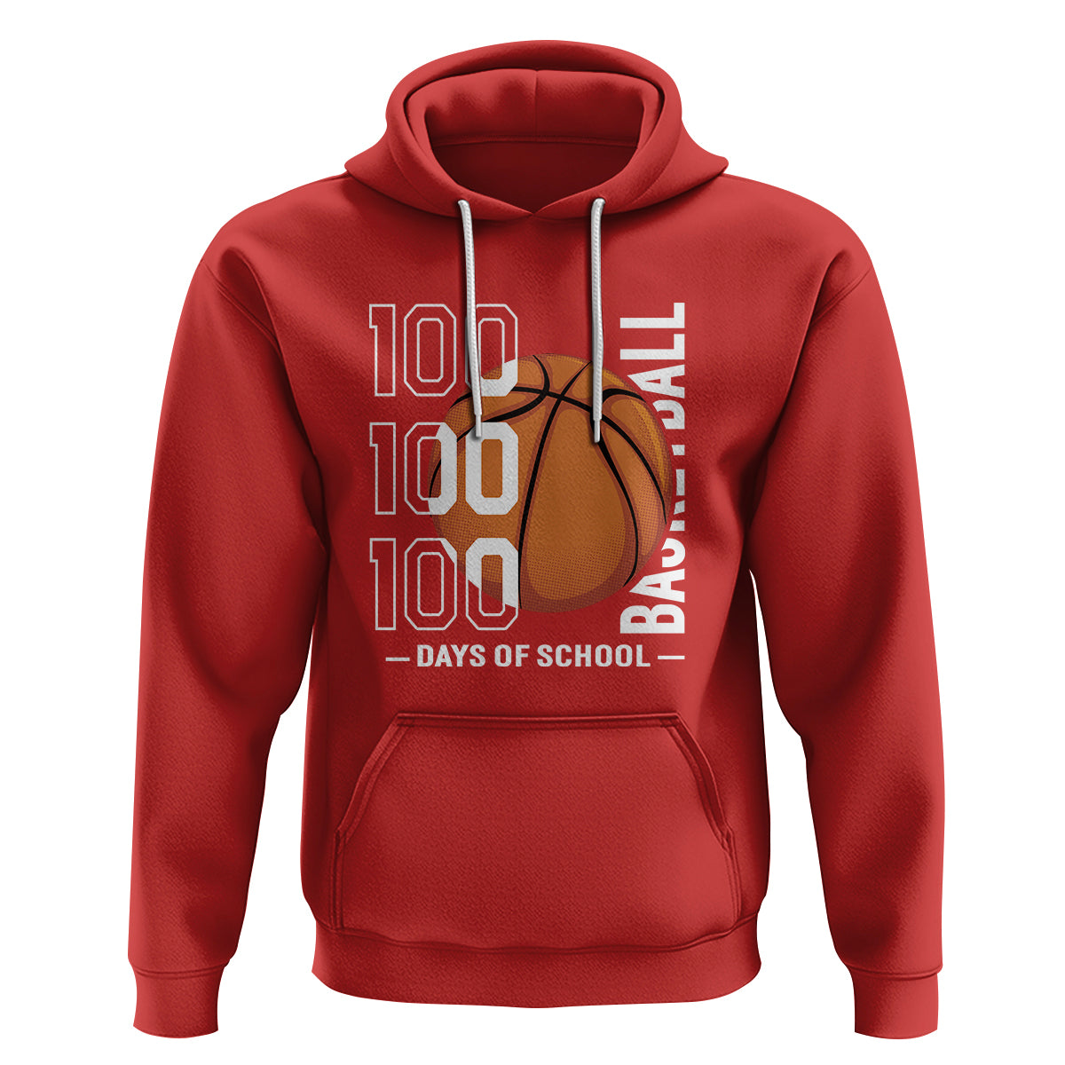 100th Day Of School Basketball Player Hoodie - Wonder Print Shop