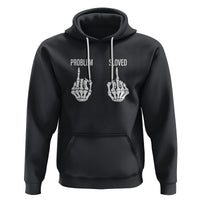 Funny Divorce Hoodie Problem is Solved Skeleton Hand Divorcee - Wonder Print Shop