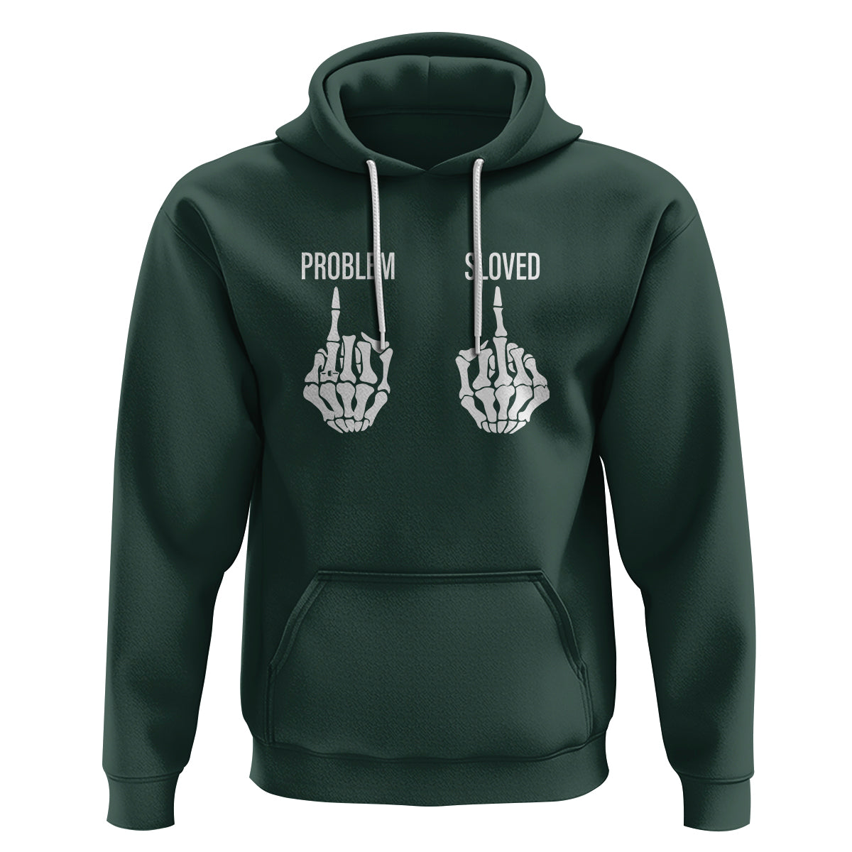 Funny Divorce Hoodie Problem is Solved Skeleton Hand Divorcee - Wonder Print Shop