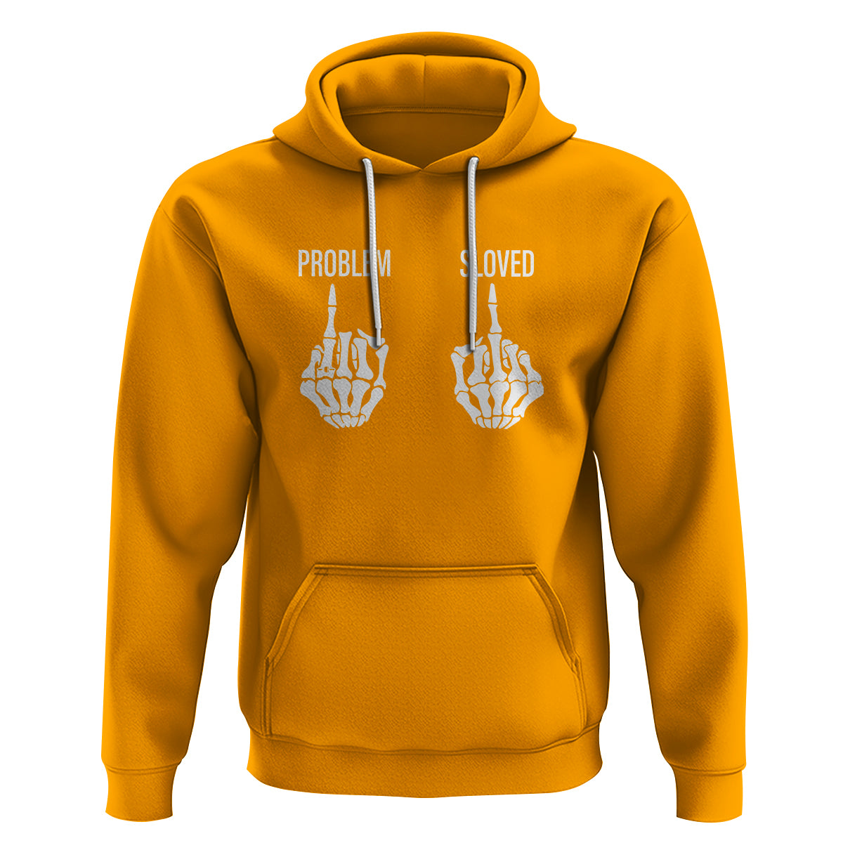 Funny Divorce Hoodie Problem is Solved Skeleton Hand Divorcee - Wonder Print Shop
