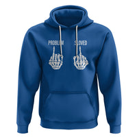 Funny Divorce Hoodie Problem is Solved Skeleton Hand Divorcee - Wonder Print Shop